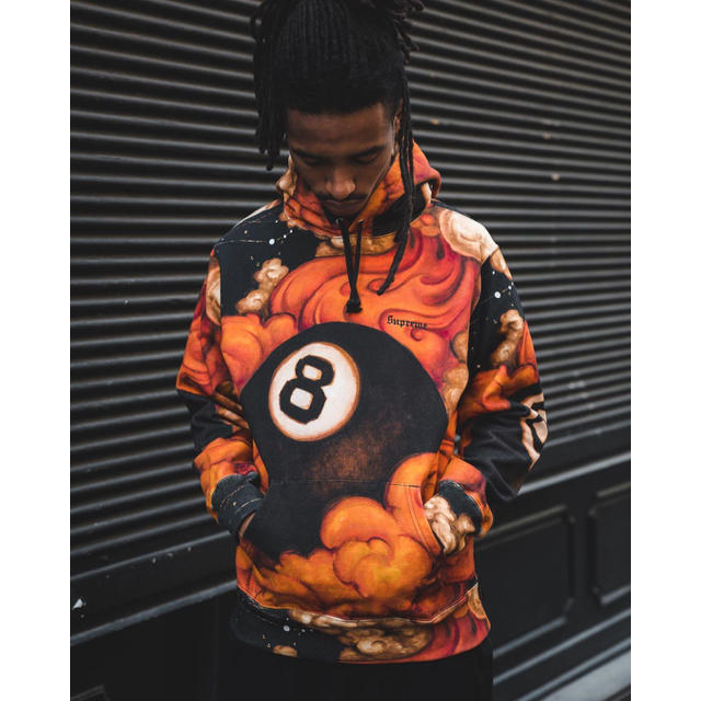 Supreme Martin Wong 8-Ball Hooded Sweat