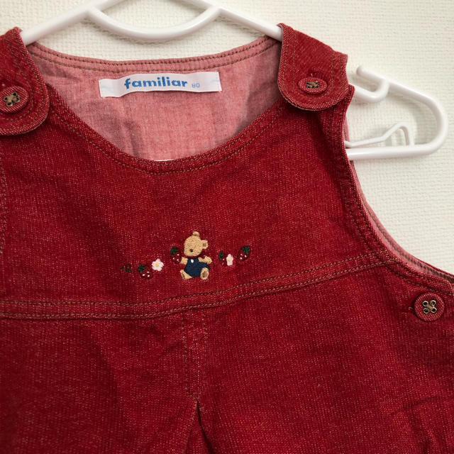 familiar(ファミリア)のファミリア ジャンパースカート ワンピース キッズ/ベビー/マタニティのベビー服(~85cm)(ワンピース)の商品写真