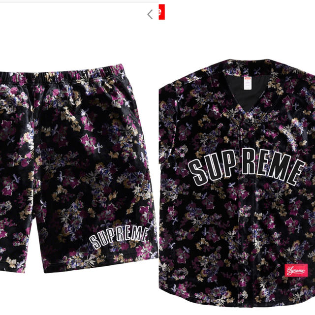Supreme - セットアップ size S Floral Short Baseball