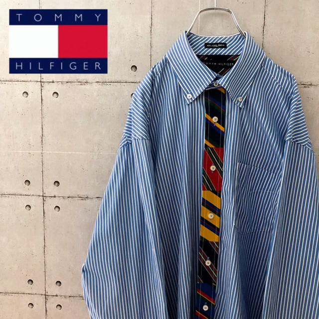 TOMMY HILFIGER(トミーヒルフィガー)の【レア】トミーヒルフィガー  ストライプ 長袖 BDシャツ メンズのトップス(シャツ)の商品写真