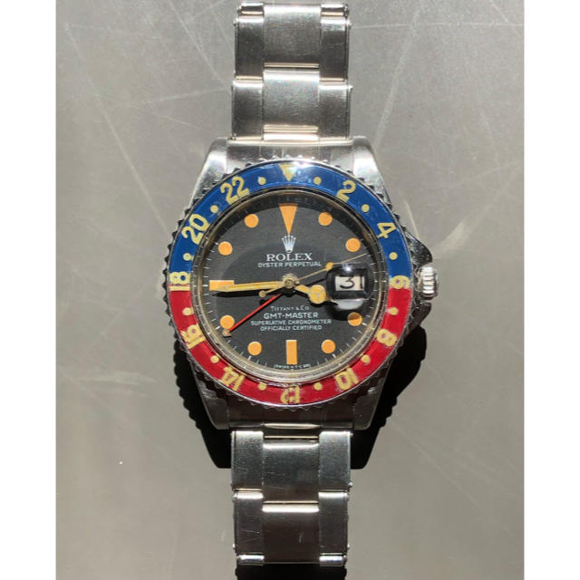 ROLEX - 1675 GMT ヒラメケース 小針 ティファニー カスタム 純正部品多数の通販 by カリ's shop｜ロレックスならラクマ