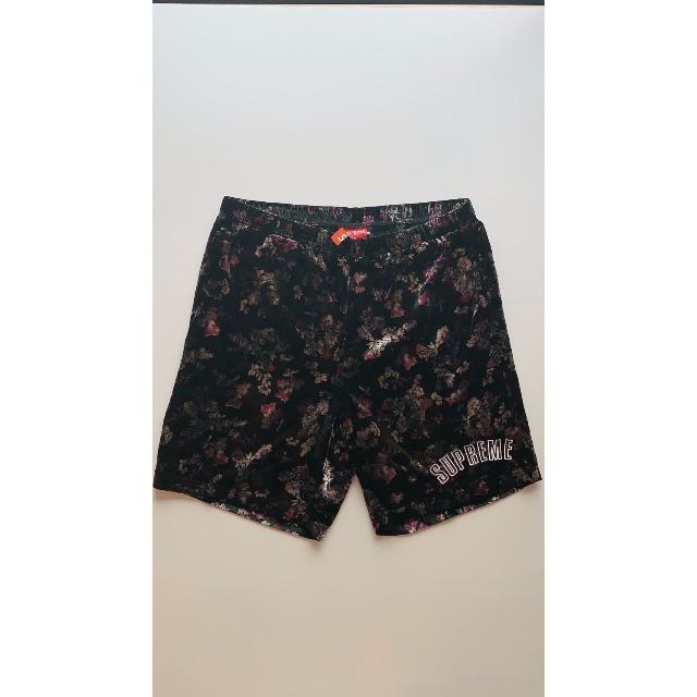 Supreme 19 AW Floral Velour Short ショーツ L