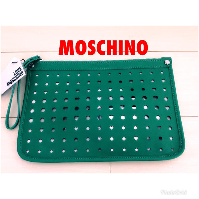 輝く高品質な タグ付き 新品 - MOSCHINO モスキーノ MOSCHINO クラッチバッグ クラッチバッグ
