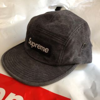 シュプリーム(Supreme)のsupreme washed canvas camp cap black 黒(キャップ)