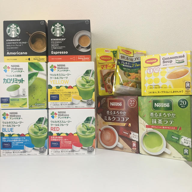 Nestle(ネスレ)のネスレ ドルチェグスト コンソメ ミルクココア 抹茶ラテ 食品/飲料/酒の飲料(コーヒー)の商品写真