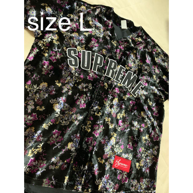 Floral Velour Baseball Jersey