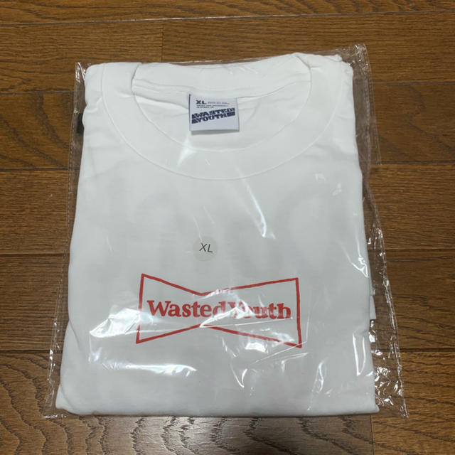 wastedyouth tee XL 赤文字