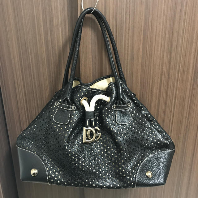 超美品 Dolce & Gabbana パンチングレザートートバッグ