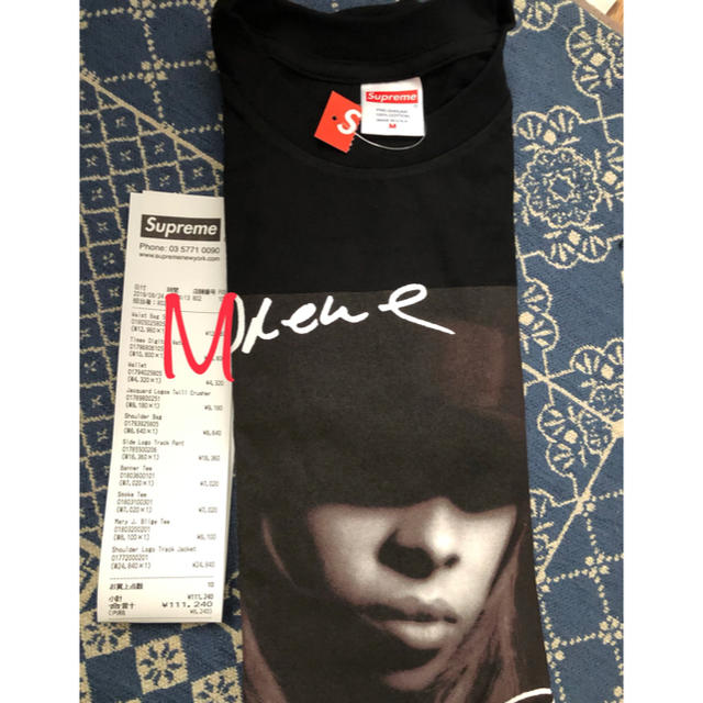 supreme Mary J. Blige Tee M メンズ Tシャツ/カットソー(半袖/袖なし