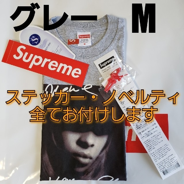 Supreme(シュプリーム)のMary J. Blige Tee gray Mサイズ supreme メンズのトップス(Tシャツ/カットソー(半袖/袖なし))の商品写真