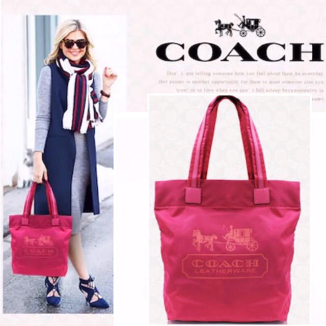 COACH(コーチ)の【新品未使用】 COACH コーチ ナイロン×本革レザートート レディースのバッグ(トートバッグ)の商品写真