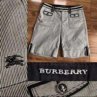 バーバリーブルーレーベル(BURBERRY BLUE LABEL)のBURBERRYバーバリーブルーレーベル ピンストライプ ショートパンツ36(ショートパンツ)