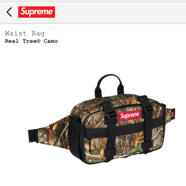 Supreme Waist Bag TREE CAMO ウエストバッグ