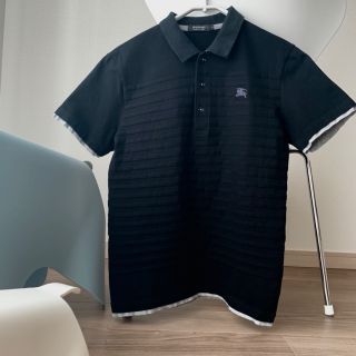 バーバリーブラックレーベル(BURBERRY BLACK LABEL)のブラックレーベル コットン ポロシャツ ジャガード(ポロシャツ)