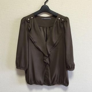 ザラ(ZARA)のザラ♡カーキブラウンのトップス(シャツ/ブラウス(長袖/七分))