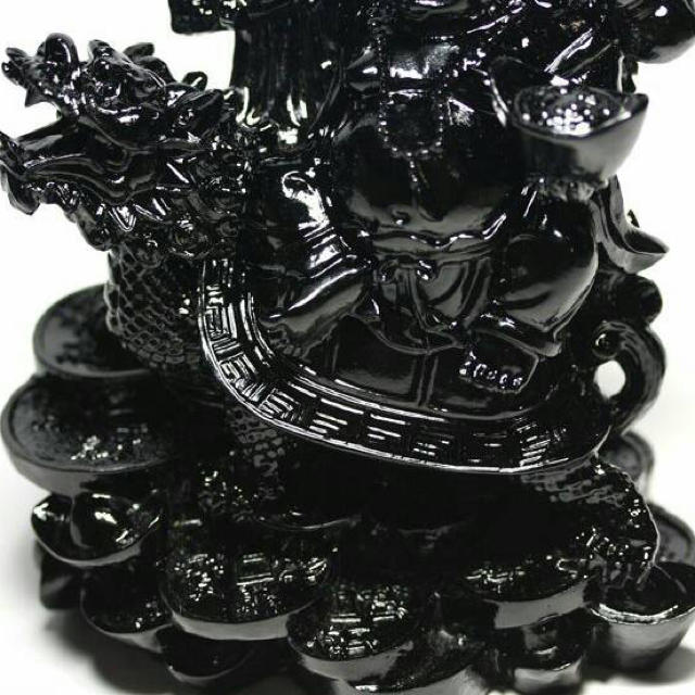 国産NEW 幸運 彫刻置物 龍亀 布袋様 黒曜石の通販 by 神 ノ杉園shop