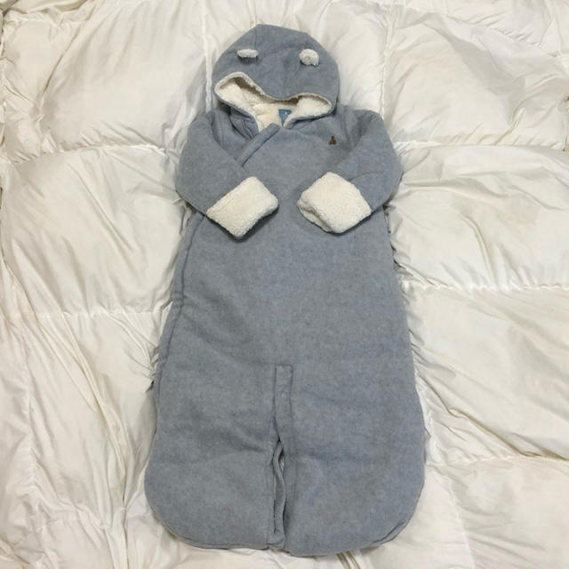 babyGAP(ベビーギャップ)の美品 baby Gap クマ耳 あったかカバーオール  80 キッズ/ベビー/マタニティのベビー服(~85cm)(カバーオール)の商品写真