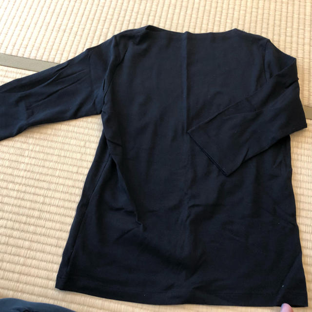 MUJI (無印良品)(ムジルシリョウヒン)の無印良品 Tシャツ ブラック XL  レディースのトップス(シャツ/ブラウス(長袖/七分))の商品写真