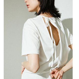 ステュディオス(STUDIOUS)のスタイルミキサー バックオープンTシャツ ホワイト(Tシャツ(半袖/袖なし))