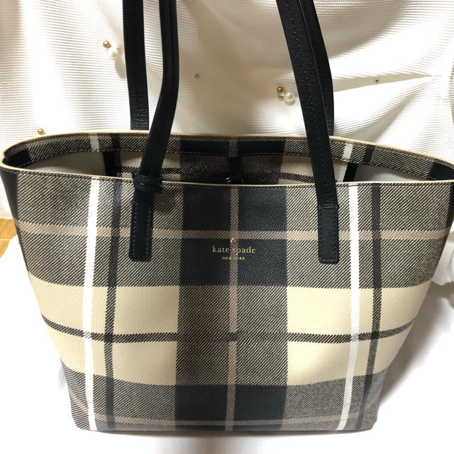 kate spade new york(ケイトスペードニューヨーク)のケイトスペード♡チェックトートバック レディースのバッグ(トートバッグ)の商品写真