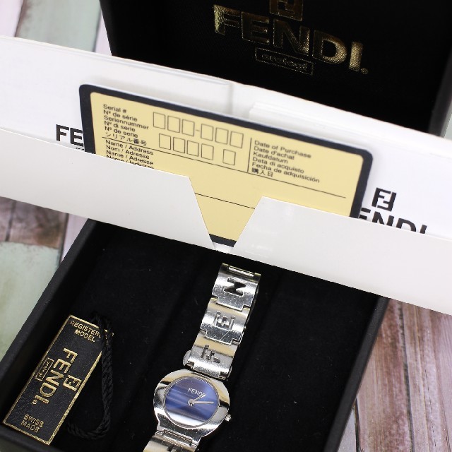 付属品あり【新品電池】FENDI 3050L/ブルー ブレスレットウォッチ 2