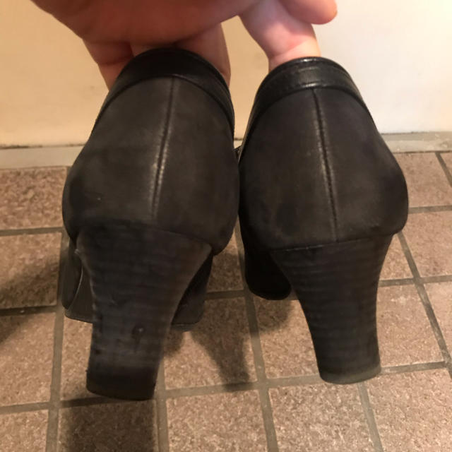 本革 ブーティ 黒 23.5cm レディースの靴/シューズ(ブーティ)の商品写真