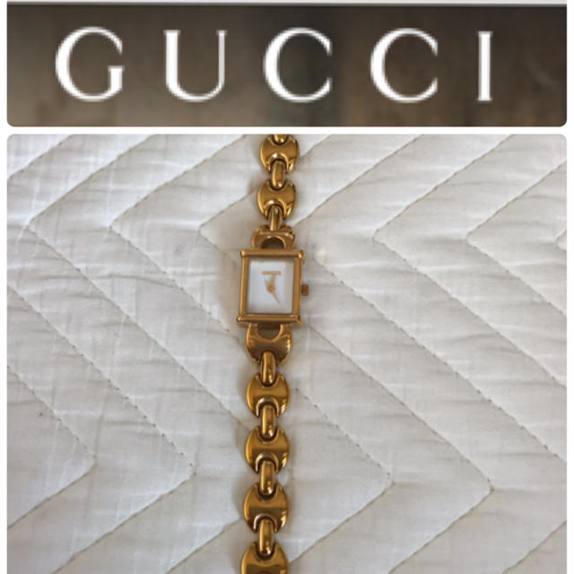新品登場 Gucci - 1800L ゴールドブレスウォッチ Gucci GUCCI ★電池交換＆鑑定済★ 腕時計