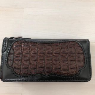 美品☆フラットヘッド クロコダイル×コードバン 長財布 ロングウォレット-
