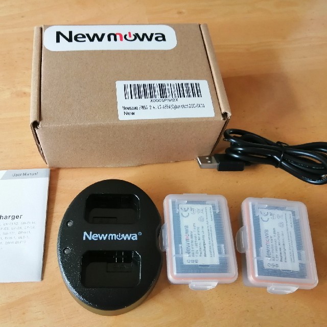 ロワジャパンNewmowa NP-FW50 互換バッテリー 2個+充電器 スマホ/家電/カメラのカメラ(その他)の商品写真