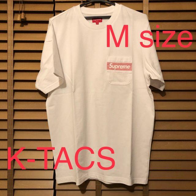 Supreme Mesh Stripe Pocket Tee Mサイズ whit