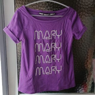 マリークワント(MARY QUANT)のマリークワント ロゴ Tシャツ パープル シワあり(Tシャツ(半袖/袖なし))