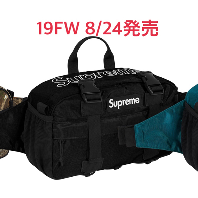 購入オンライン Supreme 19FW Waist Bag Black シュプリーム ウエスト