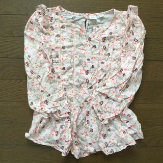 ギャップキッズ(GAP Kids)の#10 140センチ ギャップ ピンクの花柄ぺプラム調カットソー(Tシャツ/カットソー)