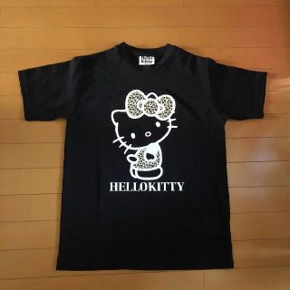 ハローキティ Hello Kittyジャージウェア【L】黒 半袖 バックプリント