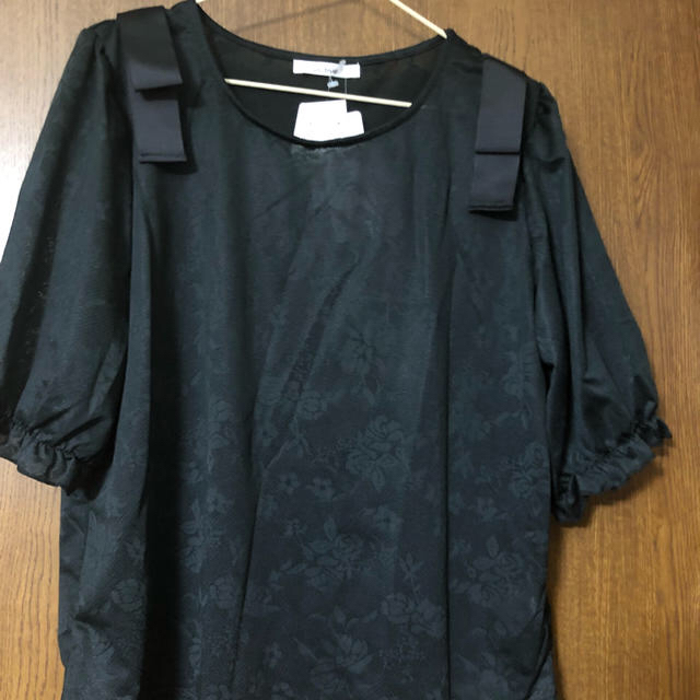 黒シャツ3L レディースのトップス(Tシャツ(半袖/袖なし))の商品写真