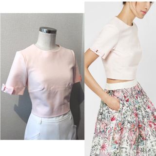 テッドベイカー(TED BAKER)のTED BAKER おリボン付き ショートトップス Tシャツ(カットソー(半袖/袖なし))