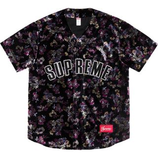 シュプリーム(Supreme)の Supreme Floral Velour Baseball Jersey(シャツ)