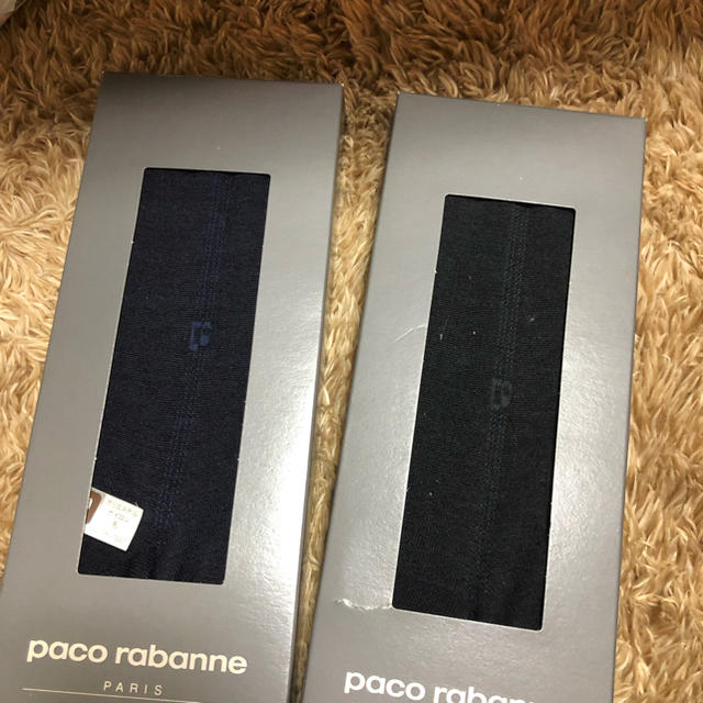 paco rabanna 黒ソックス2足 メンズのレッグウェア(ソックス)の商品写真