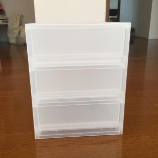 ムジルシリョウヒン(MUJI (無印良品))の無印良品❤︎クリアケース3段(ケース/ボックス)