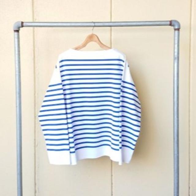 COMOLI(コモリ)のOUTIL （ウティ）TRICOT AAST （WHITE / BLUE） メンズのトップス(Tシャツ/カットソー(七分/長袖))の商品写真