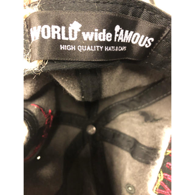 【新品 ラスト1点】WORLD wide FAMOUS ブラックデニム キャップ レディースの帽子(キャップ)の商品写真