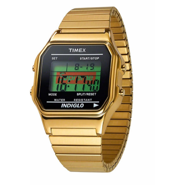 Gold supreme timex digital Watch