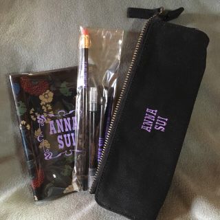 アナスイ(ANNA SUI)のアナスイ  スリム ペンポーチ & 筆記具 セット 手帳カバーおまけ付き(ペンケース/筆箱)