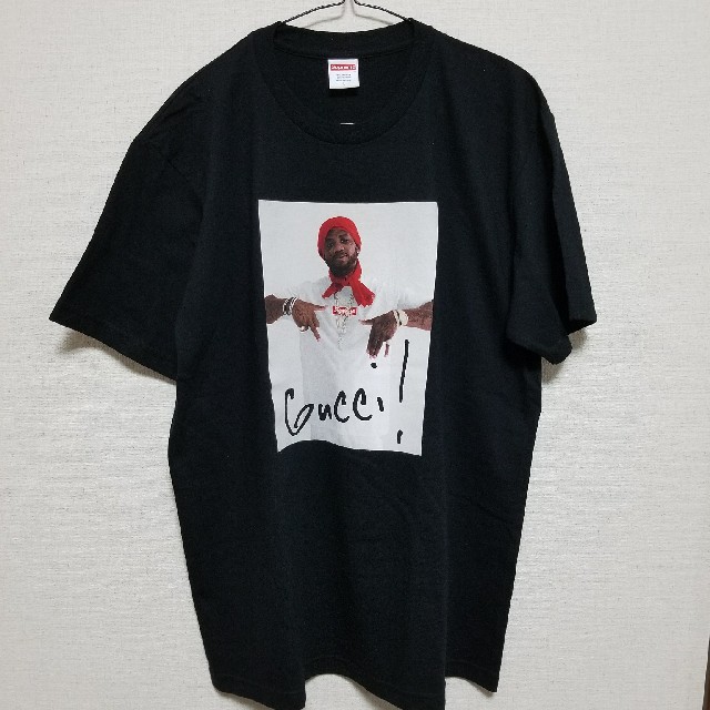 【サイズ交換ＯＫ】 - Supreme Supreme 新品未使用 L 黒 Tee Mane Gucci Tシャツ+カットソー(半袖+袖なし)