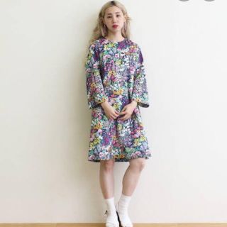 ドットアンドストライプスチャイルドウーマン(Dot&Stripes CHILDWOMAN)のリバティプリント Aライン 花柄ワンピース(ひざ丈ワンピース)