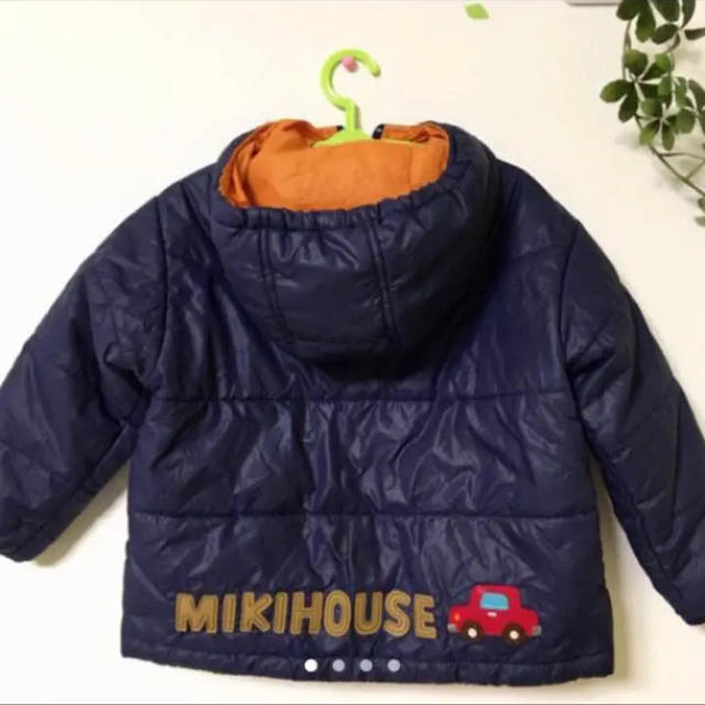 mikihouse(ミキハウス)の【美品】ミキハウス 中綿 ジャンパー 90 ダウン アウター キッズ/ベビー/マタニティのキッズ服男の子用(90cm~)(ジャケット/上着)の商品写真