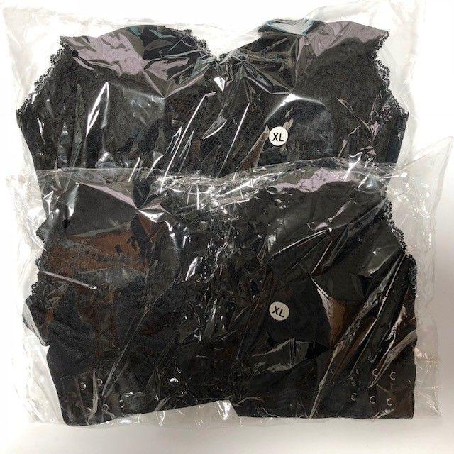 ナイトブラ・スポーツブラ兼用 新品2枚組 ノンワイヤ 黒　XL レディースの下着/アンダーウェア(ブラ)の商品写真
