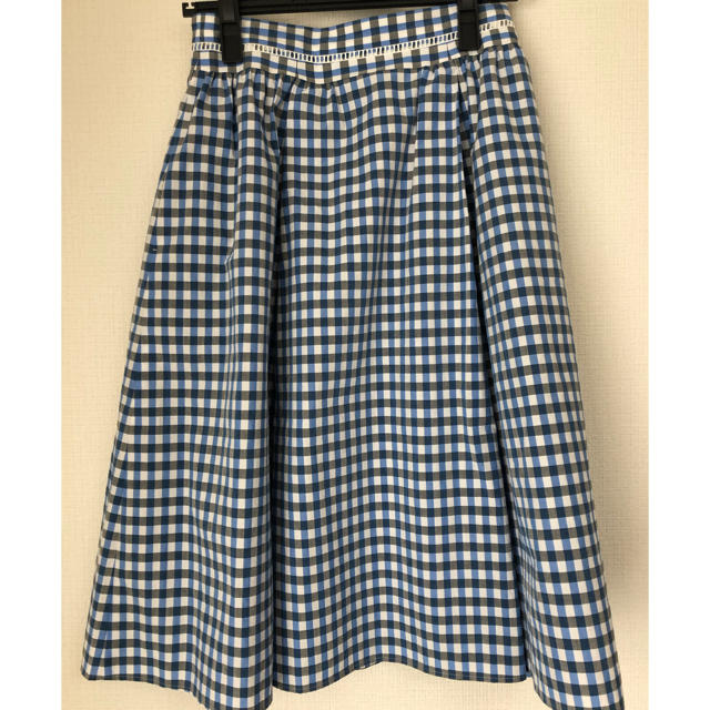 TOCCA GINGHAM SKIRT ギンガムチェックタックスカート 青 新品 | www ...