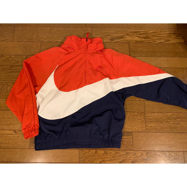 ナイロンジャケットNike anorak jacket red navy Lサイズ