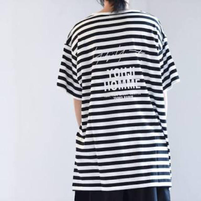 トップスyohji yamamoto スタッフ ボーダー Tシャツ